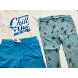 Conjunto Niño Pantalon Zara Remera Sears Short Gymboree T 3