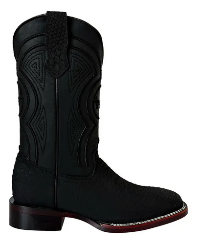 Bota Marca Bdp 100% Piel De Res Grabado Piton Horma Bulldog | Meses sin interés