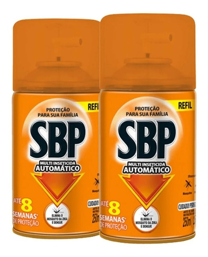 Kit 2 Sbp Repelente Automático Refil 250ml 