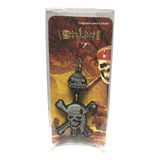 Colgante Llavero Piratas Del Caribe Calavera Gris Monocromat