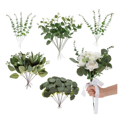 Ws\u002F\u002Fmii 40pzs 4 Tipos Hojas Eucalipto Ramos Flores Nube 7852 | Meses sin interés