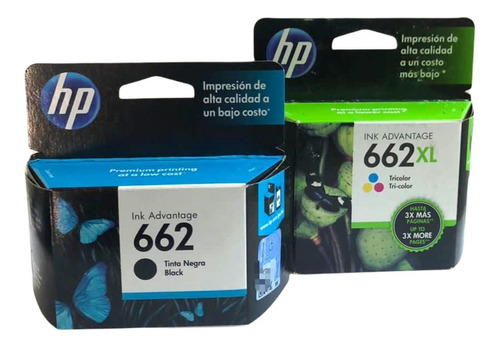 Pack Kit Hp Cartucho 662 Bk Cz103al, 662xl Color Cz106al