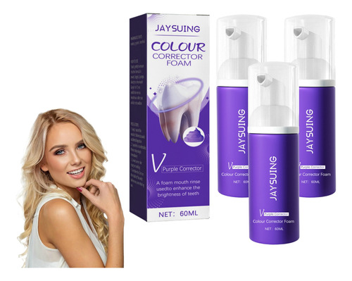 3×kit De Espuma Limpiadora Dental Con Corrección De Color B