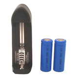 Kit Bateria 18490 18500 3,7v 1200mah Li-ion + Carregador