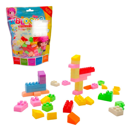 Juego De Encastre Ladrillos Niños Juguete Didáctico 