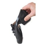 Zapato Tap Acordonado Flexible Con Chapas - Danza Cuero 100%