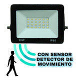 Reflector Led Con Sensor 20w Luz Blanca Tipo Tableta