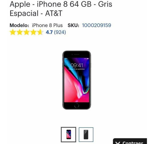 iPhone 8 64 Gb Semi Nuevo Sin Caja. Cargador Y Cable