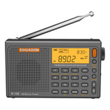 Rádio Dsp Portátil Sihuadon R-108 Cinza Fm/sw/mw/lw/airband