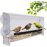 Comedero Ajustable Pájaros Ventana Transparente - Casa...