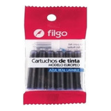 Cartucho Lapicera Pluma O Roller Europeo Corto Azul Caja X6