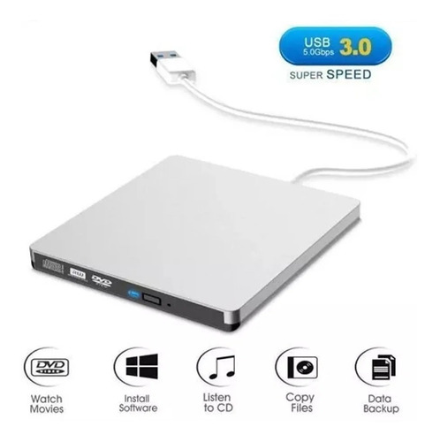 Unidad Lectora Externa De Cd/dvd Con Usb 3.0