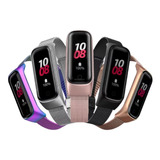 Pulseira Metal Aço Milanesa Para Galaxy Fit 2 Fit2 Sm-r220 Cor Preto