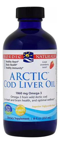 Nordic Naturals Cod Liver Oil 1060 Mg Omega 3 237 Ml Fresa