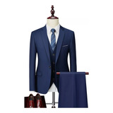 Kit De Negocios De Traje De Boda Para Hombre, 3 Piezas