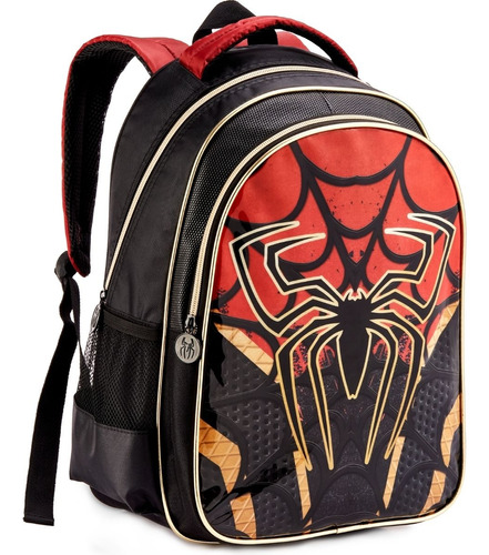 Mochila Dark Spider Infantil Masculino Cor Preto Desenho Do Tecido Aranha