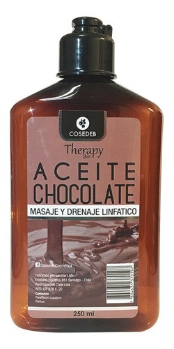 Aceite De Masajes Chocolate 250 Ml Therapy Cosedeb