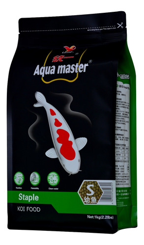 Alimento Peces Koi Aqua Master Mantencion 1 Kg 3,8-4,2 Mm