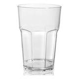 Vaso Facetado Plastico Bristol 520cm3 Cristal Traslucido