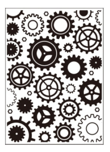 Placa De Textura Alto Relevo Embossing Folder 18x13cm