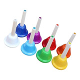 Juego De Campanas De Mano, Percusión Colorida, Notas, 8 Kits