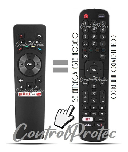 Control Remoto Para Led Smart Tv Noblex Ea43x5100 Ea43x5100x