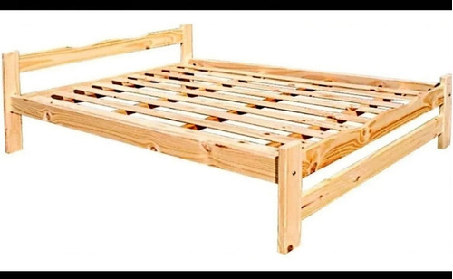 Cama 2 Plazas Pino Maciza 1.40 O 1.30 Resistente En Pagos