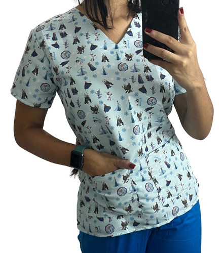 Bata Privativo Scrub Pijama Cirúrgico Estampado Personagens