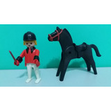Lote 7525- Hipismo - Cavaleiro + Cavalo  Playmobil Déc.70