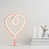 Zyglowx Lámpara De Mesa Táctil De Corazón Con Adaptador .