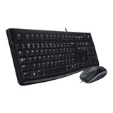 Combo Teclado Y Mouse Logitech Mk120 Multimedia Pc Cable Usb