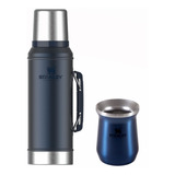 Set Mate + Termo Stanley 950ml - Azul - Originales Caja