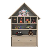 Casinha Organizadora Brinquedo Infantil Carvalho 100% Mdf