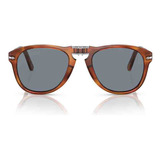 Óculos De Sol Terra Di Siena Steve Mcqueen Persol 0po0714sm Cor Da Armação Azul Cor Da Lente Azul-aço