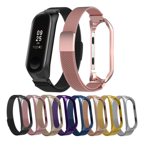 Pulseira Milanese Magnética Aço Inox Xiaomi Mi Band 3/4