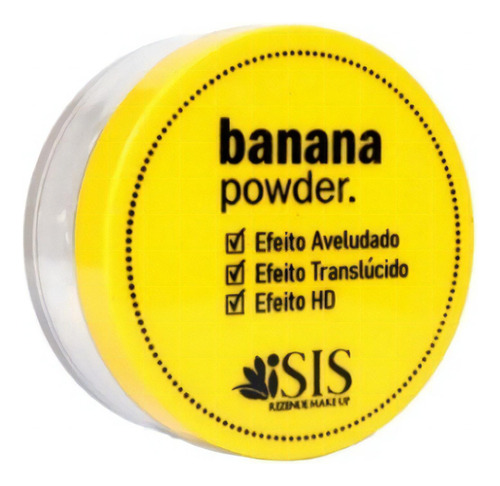 Base De Maquiagem Em Pó Isis Makeup Banana Powder Pó Compacto Pó Compacto Tom Efeito Hd  -  10ml 10g