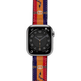 Correa De Piel Para Reloj Apple Watch Lujo Diseñador Gg Mult