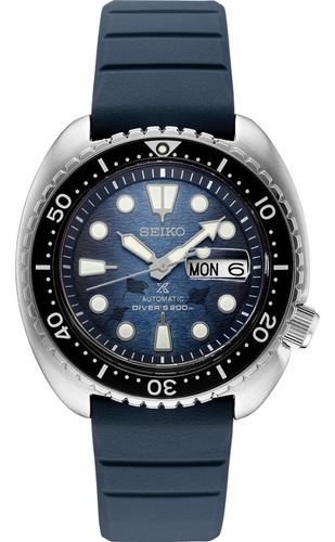 Relógio Seiko King Turtle Manta Ray Srpf77 Made In Japan Cor Da Correia Azul Cor Do Bisel Azul Cor Do Fundo Azul