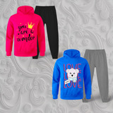 Kit 4 Peças De Moletom Infantil Feminino Inverno Menina