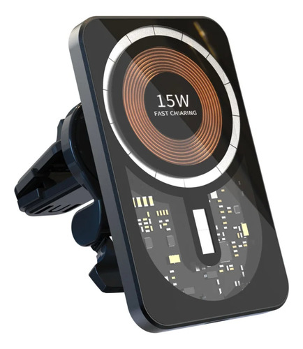 Soporte Cargador Magnetico P/ Tel iPhone 15 Waze Auto Espejo