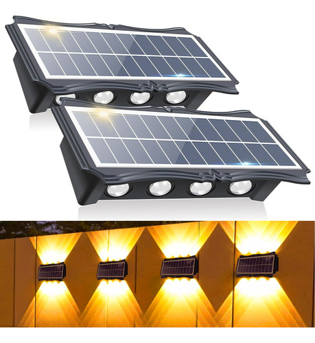  Luz Solar Jardin Lamparas Exterior Arbotante 8 Led Ip65