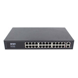 Switch Poe Híbrido 24 Portas Poe + 2 Portas Uplink Gigabit