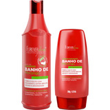 Kit Shampoo + Cond. + Leave-in Banho De Morango