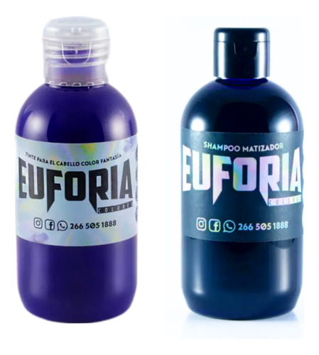 Kit Euforia Tintura Fantasia+shampoo Matizador Violeta 250ml