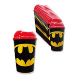 Vaso Pitillo Sorpresa Fiesta X12 Batman Escudo Alta Calidad