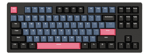 Teclado Mecanico Akc087 Ajazz Negro E Roja