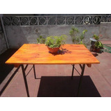 Mesa De Madera Con Patas Plegables