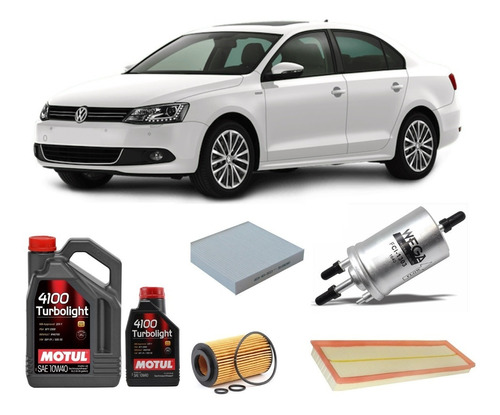 Kit 4 Filtros Volkswagen Vento 2.5 Y Motul 10w40 X6