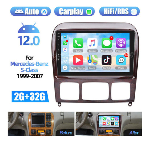 9  Android 12 Car Radio Gps Stereo Car Auto Play For Mer Aad