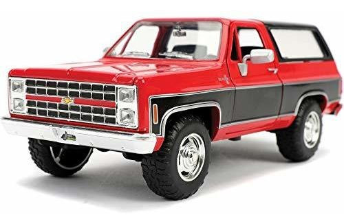 1980 Chevrolet Blazer K5 Rojo Y Negro Just Trucks 1/24 Dieca